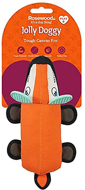 Juguete Roosewood Pet Jolly Doggy Canvas Fox Squeaky