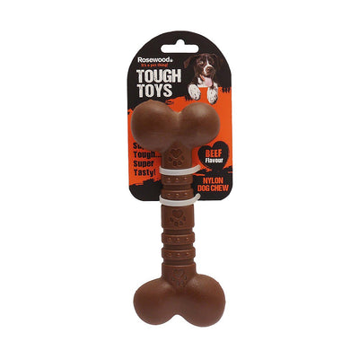 Juguete Roosewood Pet Tough Toy Nylon Beef Bone