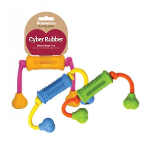 Juguete Roosewood Pet Cyber Ruber Roller with Rope Dental Toy