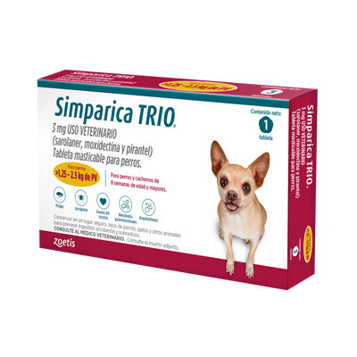 Tableta Masticable Antigulpas Simparica Trio