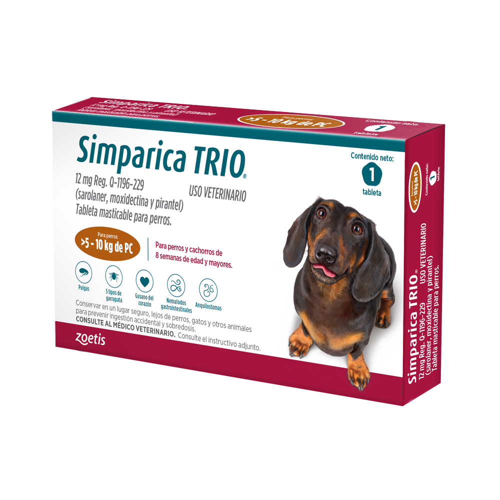 Tableta Masticable Antigulpas Simparica Trio