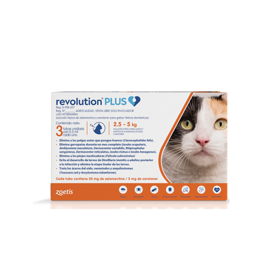 Pipeta para Gato Revolution Plus 5.5 Lbs. hasta 11 Lbs. - 3 Unidades