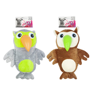 Juguete M-Pets William Owls Squeak Grey and Brown