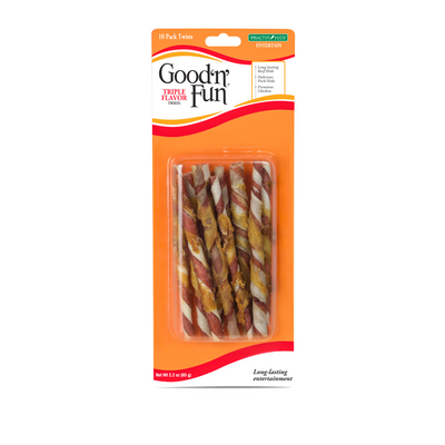 Hueso de Carnaza Good'n'Fun Triple Flavor Twists