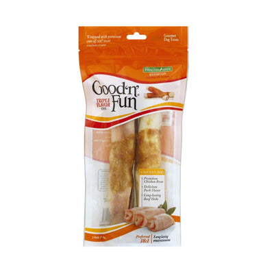 Hueso de Carnaza Good'n'Fun Triple Flavor Rolls