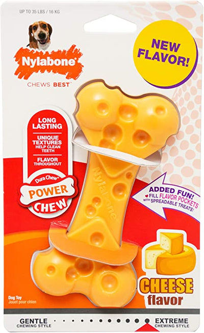 Juguete Nylabone Dura Chew Bone Cheese Flavor