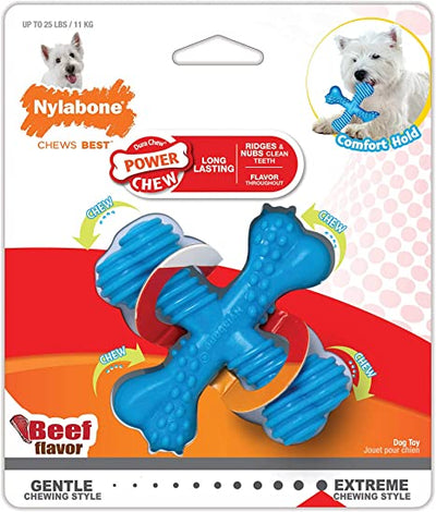 Juguete Nylabone Dura Chew X-Bone Beef Flavored
