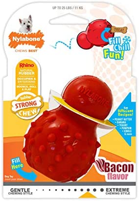 Juguete Nylabone Strong Chew Rhino Cone Bacon - Regular