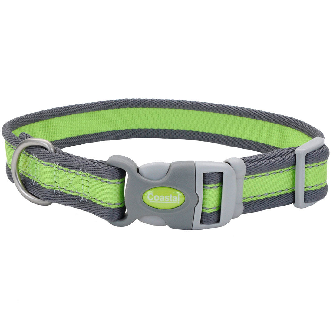 Collar Coastal Reflective Aqua with Neon Yellow