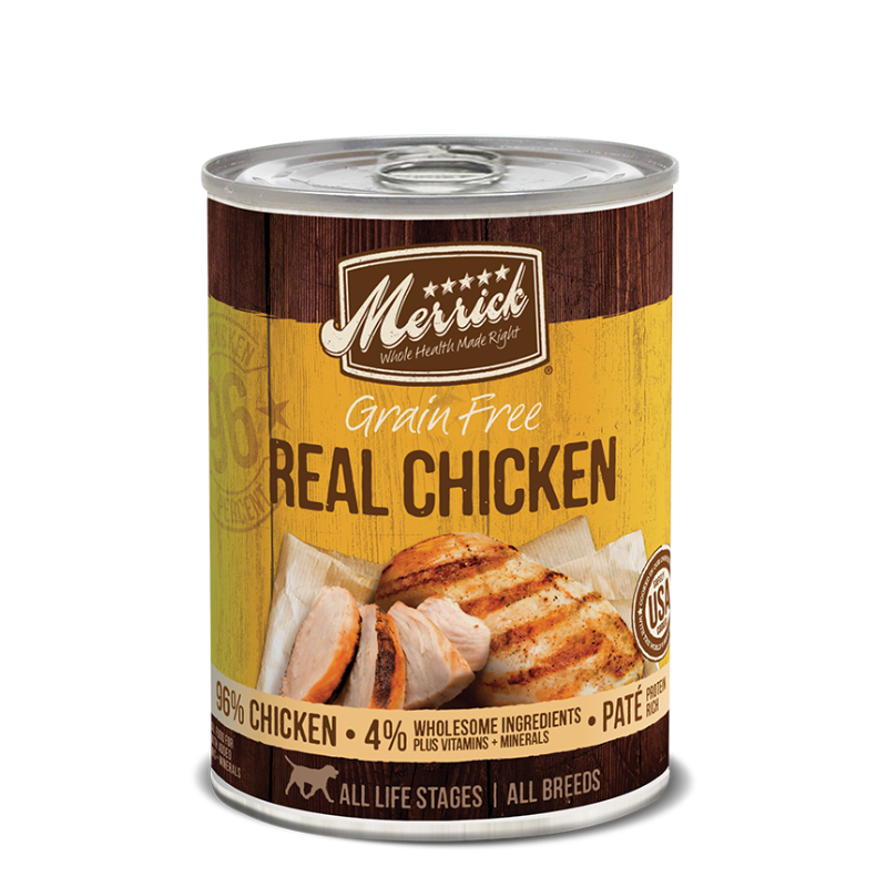 Alimento para Perro Merrick Grain-Free Real Chicken en Lata