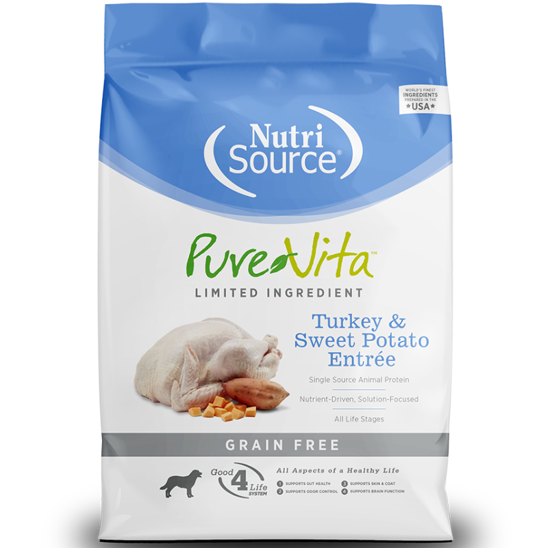 Concentrado para Perro NutriSource Grain-Free Pura Vita Turkey & Sweet Potato