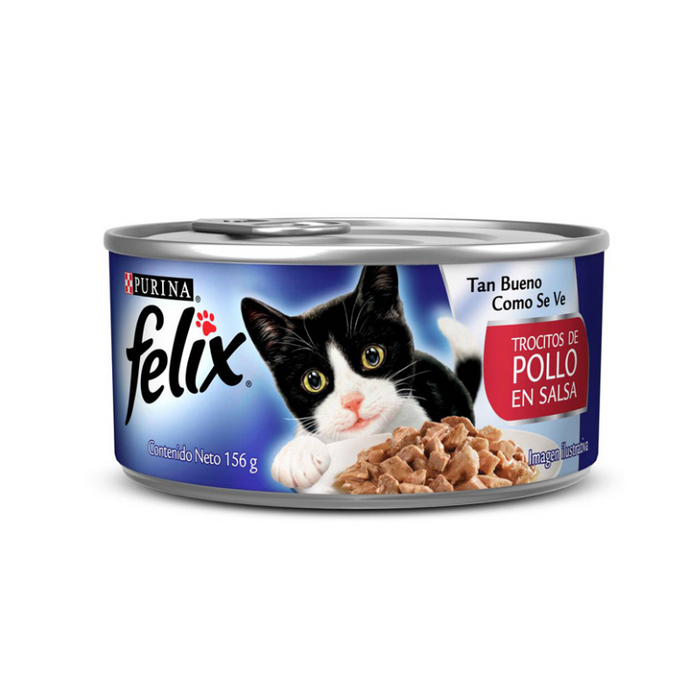 Alimento para Gato Félix Trocitos de Pollo en Lata