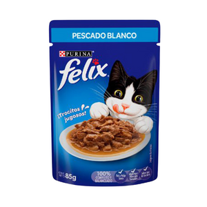 Alimento para Gato Félix Pouch Pescado Blanco en Salsa