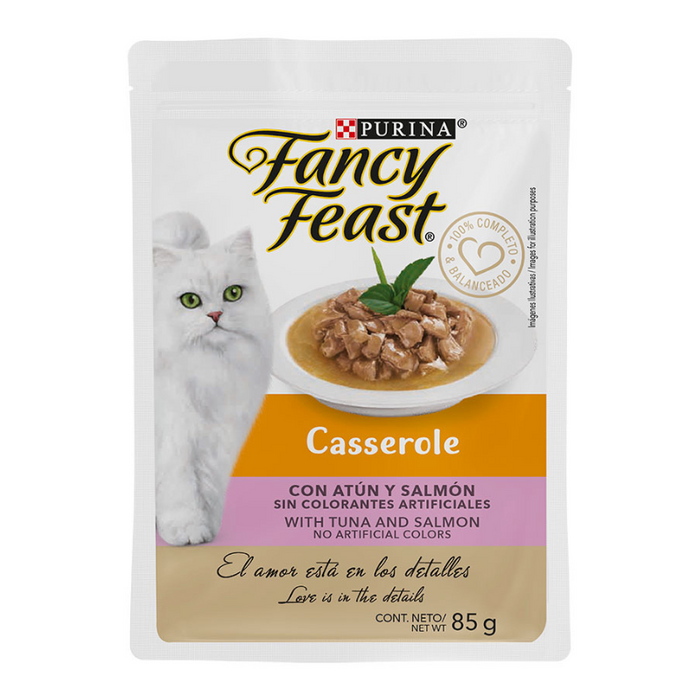 Alimento Para Gato Fancy Feast Petit Filets Casserole Atún Salmón Pouch